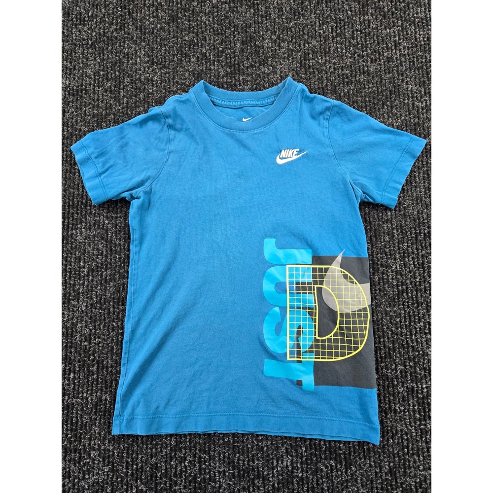 Nike Kids Blue Just Do It Graphic Tee Short Sleeve Shirt Small S